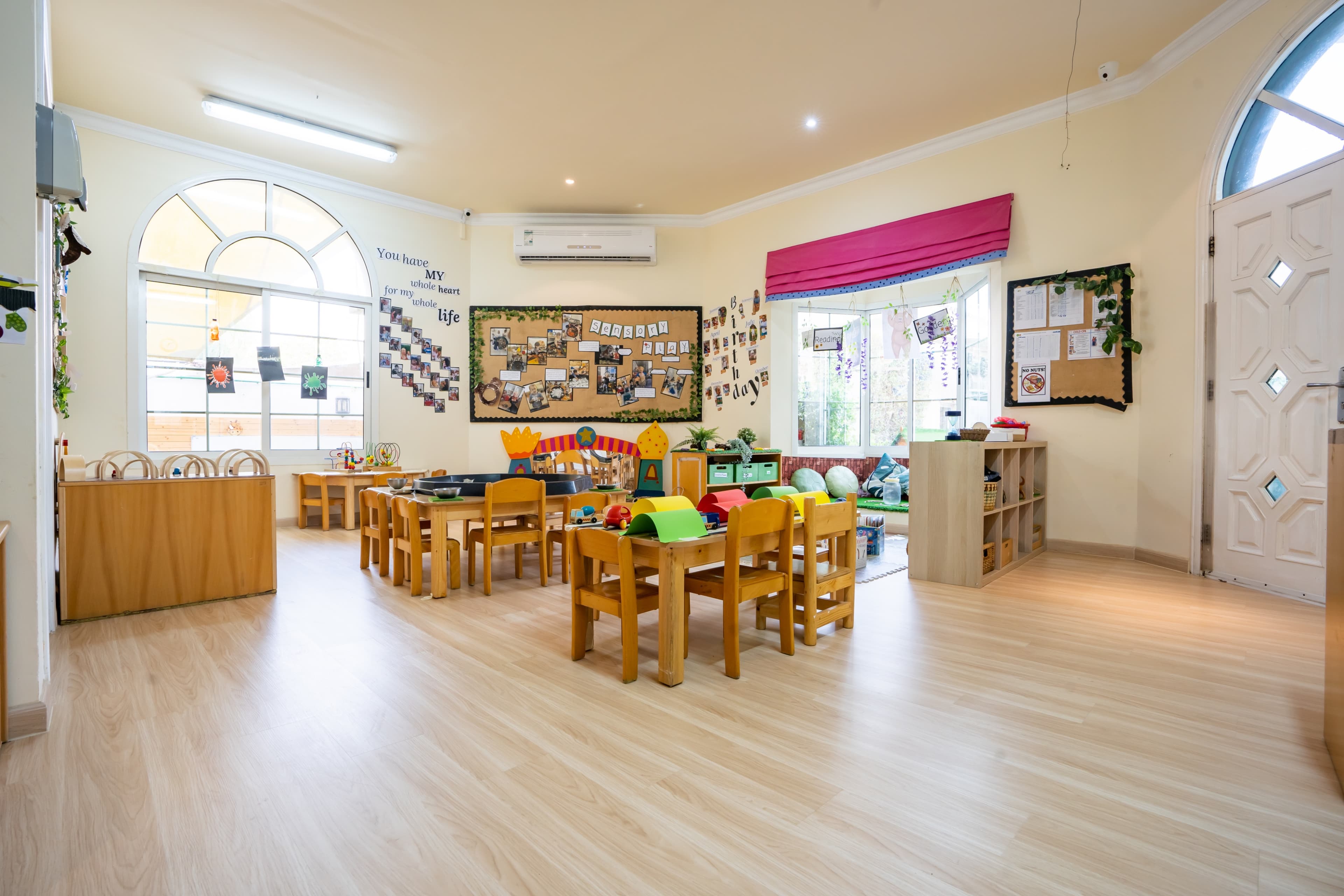 Indoor classroom reading area