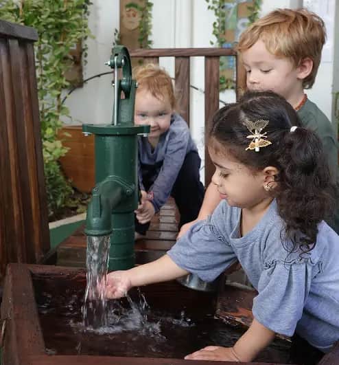 The Flo Station Children exploring at The Flo Station, Forest Oasis Nursery