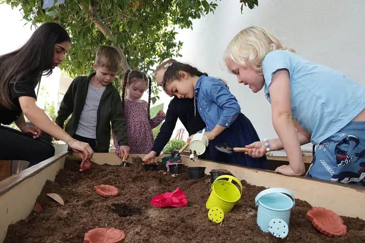 Wonder Garden Children discovering the Wonder Garden at Forest Oasis Nursery